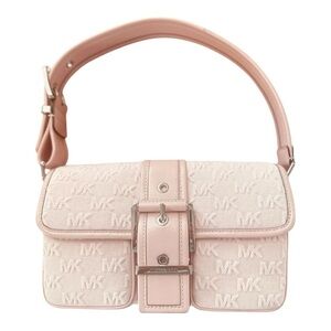 Michael Kors Colby Medium Shoulder Bag Rosewater Pink NWT Logo Canvas